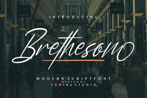 Brethesom: The Handwritten Typeface for Elegant Editorial Design