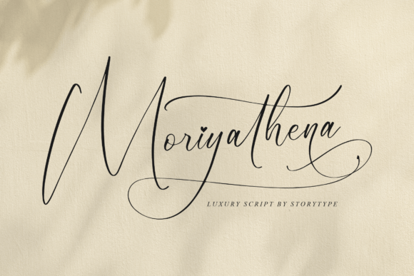 Moriyathena: The Luxury Script Typeface for High-Impact Campaigns