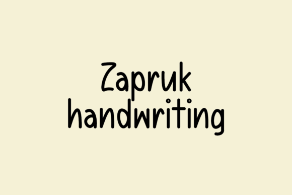 Zapruk: A Quirky Handwritten Typeface for Whimsical Branding